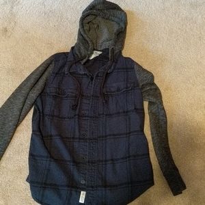 Hollister button up sweatshirt/flannel